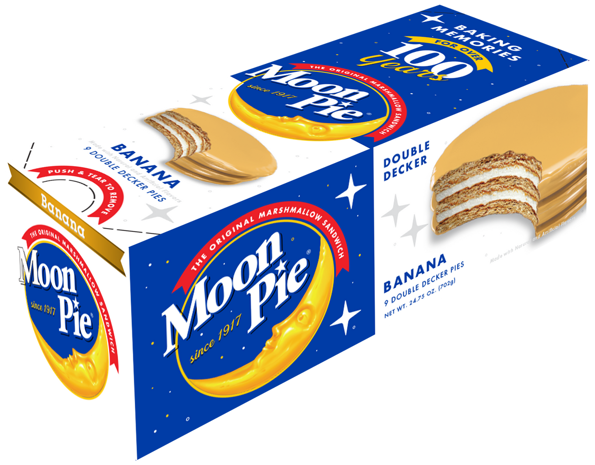 BAKERY FRESH Double Decker Sleeve MoonPie - Banana
