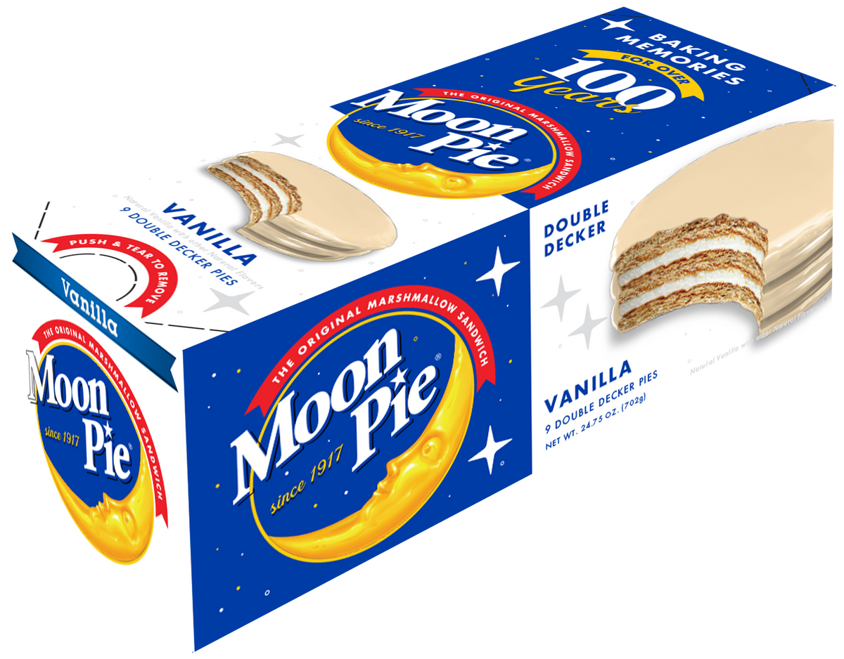 BAKERY FRESH Double Decker Sleeve MoonPie - Vanilla