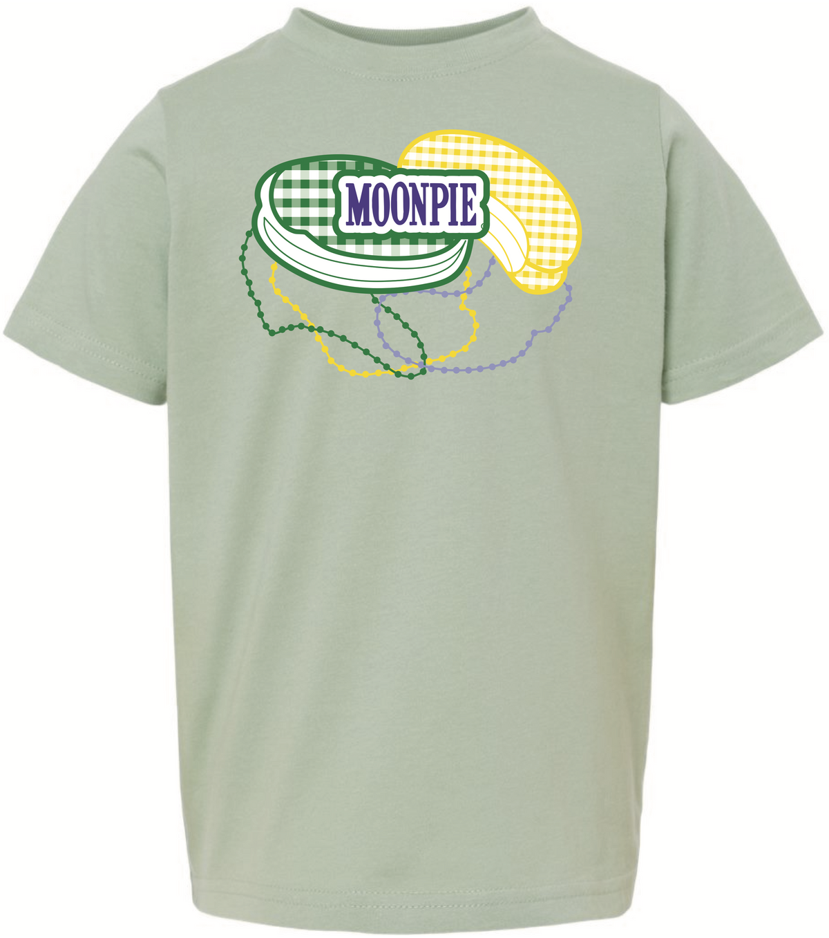 Youth Mardi Gras Beads & Pies Sage Tee