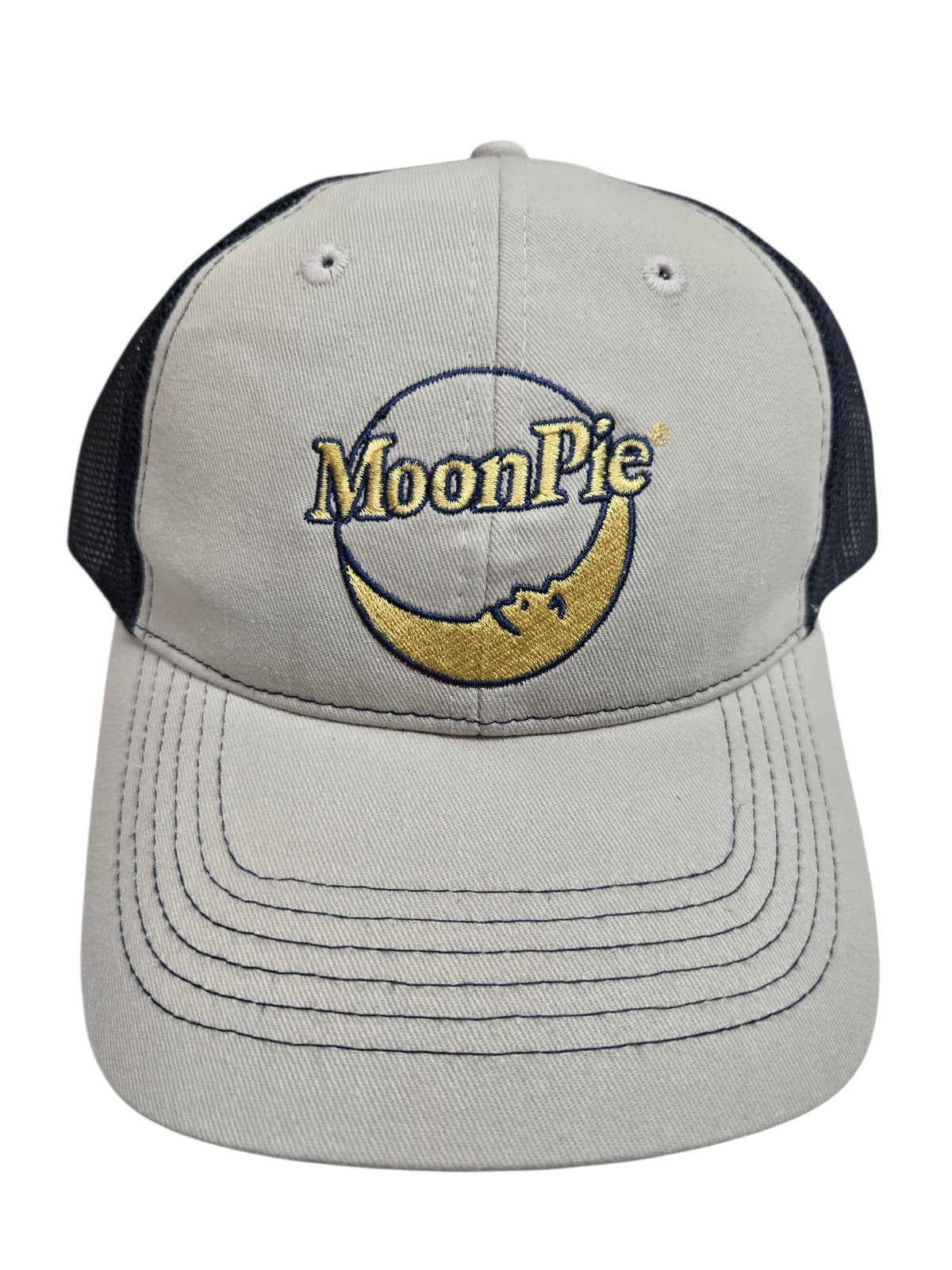 MoonPie logo Trucker Hat Khaki/Navy