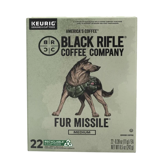 Black Rifle Coffee Fur Missile k-cup 22