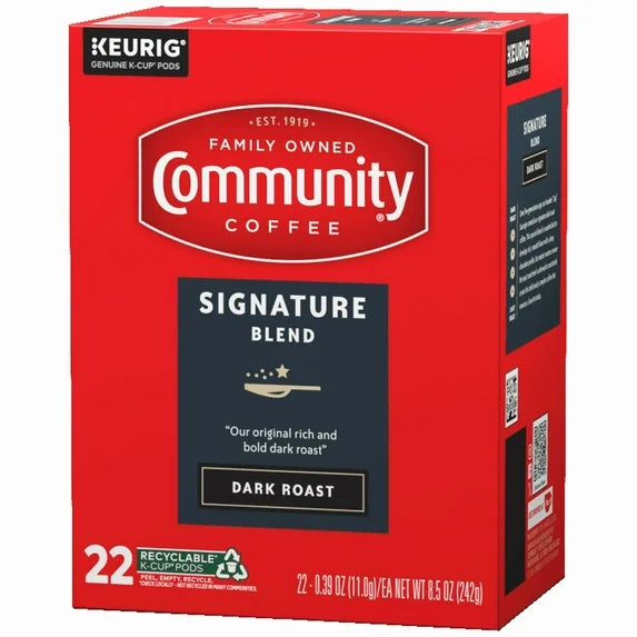 Community Coffee Signature Blend Kcups 22 count