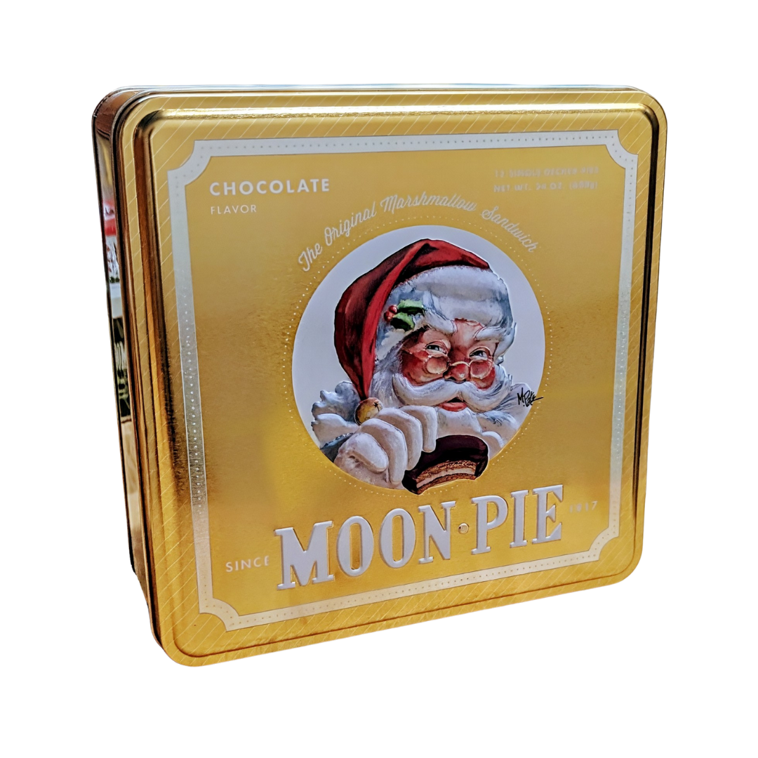 Gold Santa Tin