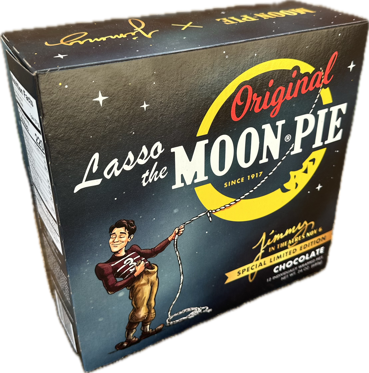 BAKERY FRESH Single MoonPie- Chocolate Commemorative JIMMY Movie Box