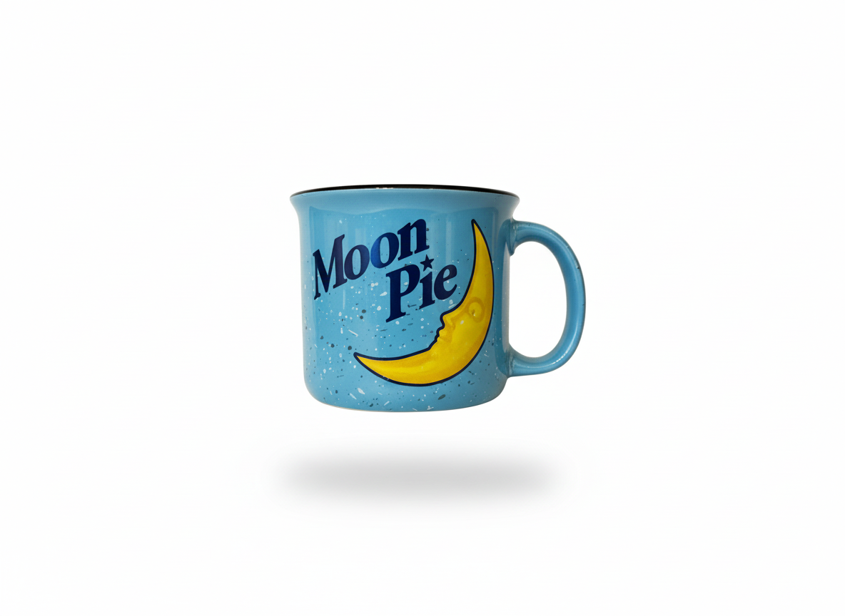 New blue ceramic mug