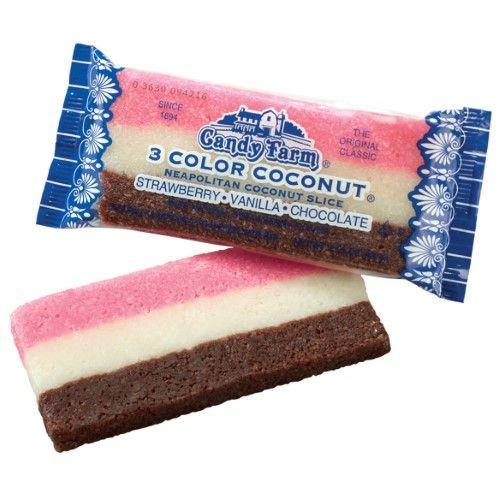 Neapolitan Coconut Candy